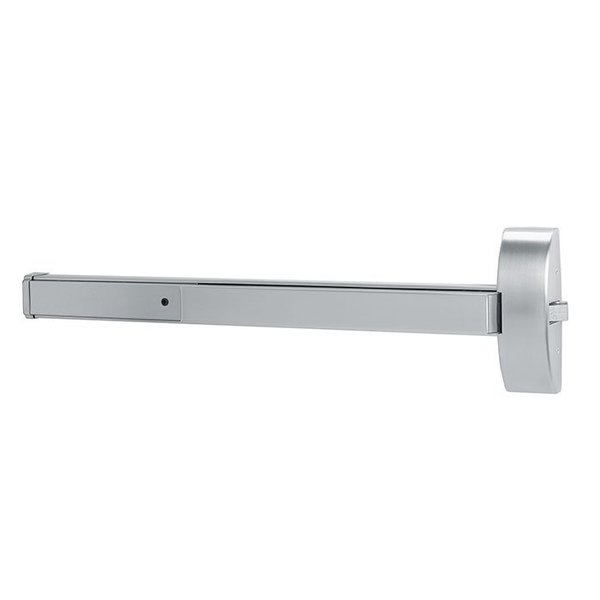 Dorma Rim Exit Device, 48 Inch, Exit Only, Satin Stainless Steel, Antimicrobial 9300A-630-AM